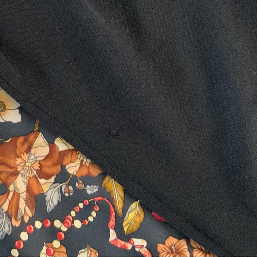 Vintage Hermès Paris wool/silk scarf-panel cardigan - Picture 11 of 12